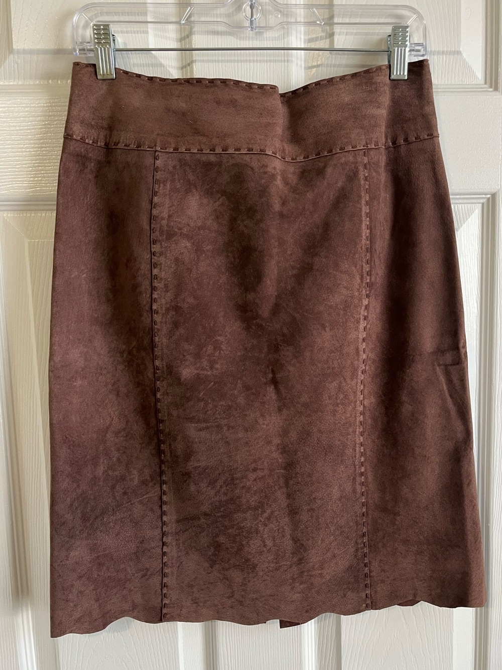 Rebecca Thomas Vintage Brown Suede Skirt